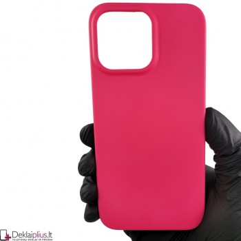Kieto silikono 2 mm.storio dėklas - rūžavas (Apple Iphone 14 Pro Max)